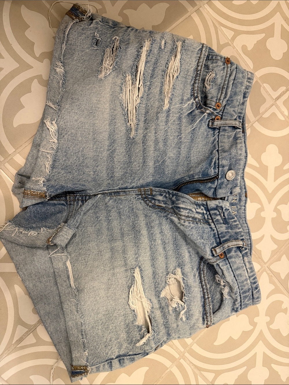 American Eagle Outfitters Light Blue Denim Shorts